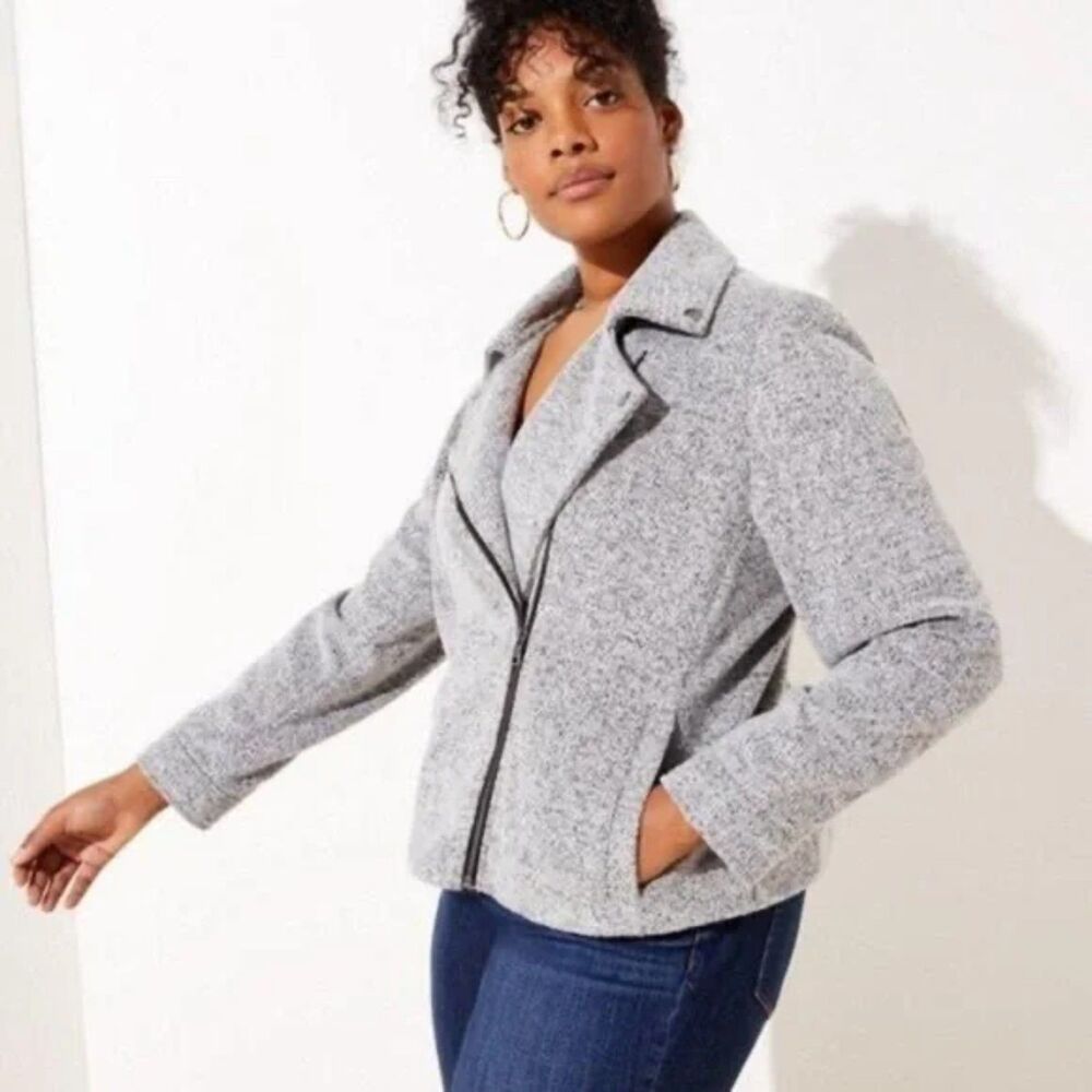 Loft Gray Moto Jacket -18W - Excellent condition